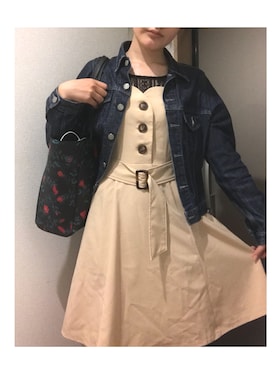 「bye bye（バイバイ）のアイテム（ワンピース）」を使った、Kさん（レディース・160cm）の夏コーディネート