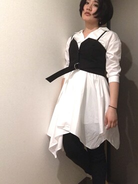 「CECIL McBEE（セシルマクビー）のアイテム（シャツワンピース）」を使った、Kさん（レディース・160cm）の春コーディネート
