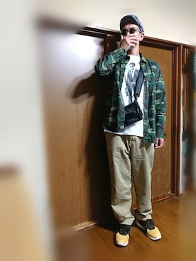 「ROTHCO（ロスコ）のアイテム（チノパンツ）」を使った、yu-taaさん（メンズ・182cm）の夏コーディネート