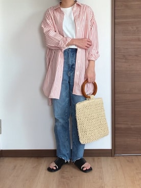 「MERLOT（メルロー）のアイテム（ハンドバッグ）」を使った、M。さん（レディース・149cm）の春コーディネート