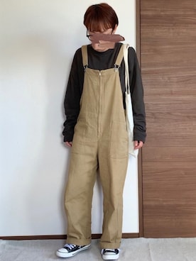 「rectangle（レクタングル）のアイテム（オールインワン・サロペット）」を使った、M。さん（レディース・149cm）の秋コーディネート