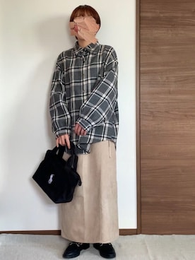 「H&M（エイチ・アンド・エム）のアイテム（ローファー）」を使った、M。さん（レディース・149cm）の秋コーディネート