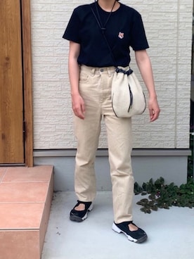 「Maison Kitsune（メゾンキツネ）のアイテム」を使った、M。さん（レディース・149cm）の夏コーディネート