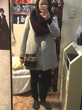 「PICCIN（ピッチン）のアイテム（ジャケット/アウター）」を使った、HIKARUさん（レディース・161cm）の冬コーディネート