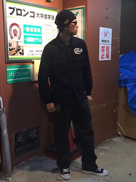 「NEIGHBORHOOD（ネイバーフッド）のアイテム（シャツ/ブラウス、その他）」を使った、尊敬→長瀬智也さん（メンズ・174cm）の秋コーディネート