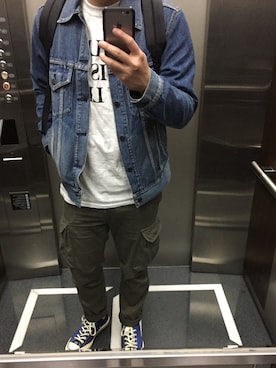 WTAPSのデニムジャケットを使ったメンズ人気ファッション
