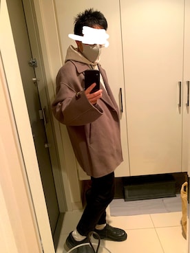 「ADAM ET ROPE'（アダムエロペ）のアイテム（その他アウター）」を使った、KOKOJIさん（メンズ・158cm）の冬コーディネート