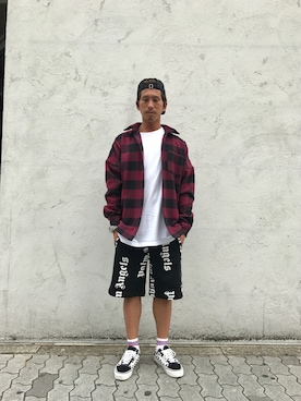 「17AW」｜「アイテム（帽子）」を使った、よしやす(34歳)さん（メンズ・175cm）の夏コーディネート