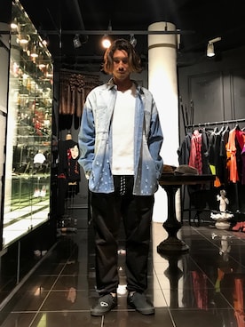 「alexanderwang（アレキサンダーワン）のアイテム（パンツ）」を使った、よしやす(34歳)さん（メンズ・175cm）の冬コーディネート