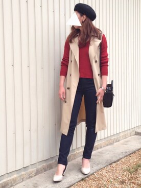 「NET（ネット）のアイテム（アクセサリー）」を使った、Sari☺︎さん（レディース・166cm）の春コーディネート