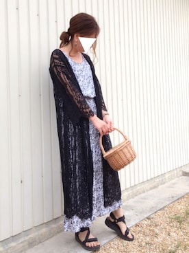 「サッシュベルト」｜「アイテム（オールインワン・サロペット）」を使った、Sari☺︎さん（レディース・166cm）の夏コーディネート