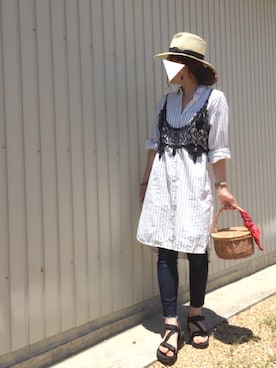 Sari☺︎さん（レディース・166cm）の夏コーディネート