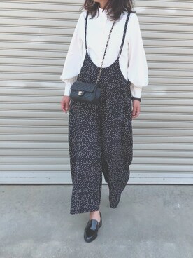 「平成最後のWEARISTAセンバツ」｜「アイテム（オールインワン・サロペット）」を使った、Sari☺︎さん（レディース・166cm）の春コーディネート