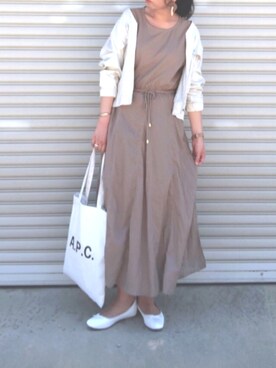 「Bou Jeloud」｜「アイテム（ワンピース/ドレス）」を使った、Sari☺︎さん（レディース・166cm）の春コーディネート