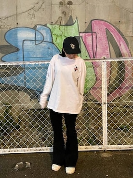 「アイテム（キャップ）」を使った、yuriさん（レディース・156cm・20代）の春コーディネート