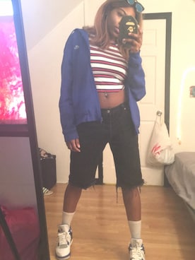 「LACOSTE（ラコステ）のアイテム（その他アウター）」を使った、a$apshawtyさん（レディース・170cm）の春コーディネート