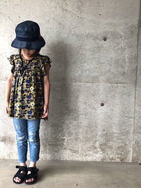 「BdeR（ビーデアール）のアイテム」を使った、A   Y   A   さん（キッズ・120cm）の夏コーディネート