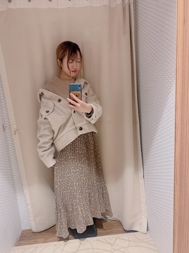 「earth music&ecology（アースミュージックアンドエコロジー）のアイテム（ニット/セーター）」を使った、なげちさん（レディース・157cm）の冬コーディネート