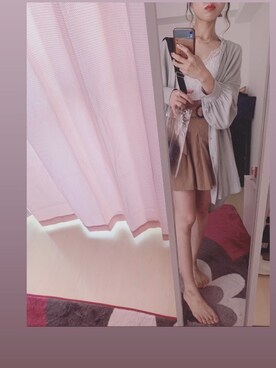 「earth music&ecology（アースミュージックアンドエコロジー）のアイテム（ワンピース）」を使った、なげちさん（レディース・157cm）の春コーディネート