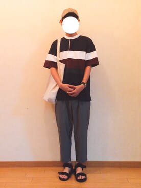 「GLOBAL WORK（グローバルワーク）のアイテム（ポロシャツ）」を使った、グシケン。さん（メンズ・166cm）の夏コーディネート
