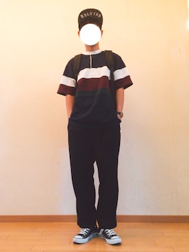 「GLOBAL WORK（グローバルワーク）のアイテム（ポロシャツ）」を使った、グシケン。さん（メンズ・166cm）の夏コーディネート