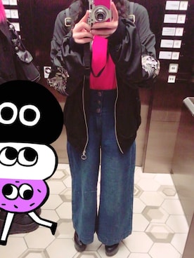 「VENCEEXCHANGE（ヴァンスエクスチェンジ）のアイテム（ブルゾン）」を使った、Michelleさん（レディース・154cm）の冬コーディネート