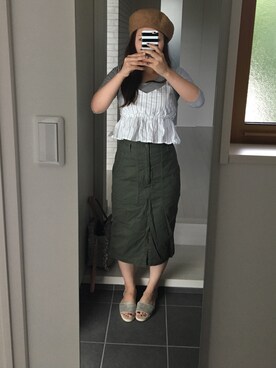 「Honeys（ハニーズ）のアイテム（アンサンブル）」を使った、mikiiiiiさん（レディース・152cm）の夏コーディネート