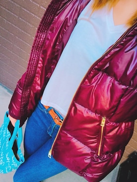 「Guess（ゲス）のアイテム（ダウンジャケット/コート）」を使った、Asamiさん（レディース・163cm）の冬コーディネート