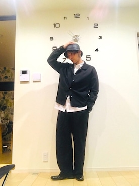 「ユニクロU」｜「アイテム（ブルゾン）」を使った、ダーゴさん（メンズ・172cm）の春コーディネート