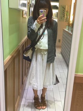 「お買い物」｜「アイテム（ワンピース/ドレス）」を使った、aym.さん（レディース・157cm）の夏コーディネート