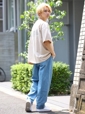 「CREARE -LINO-（クレアーレリノ）のアイテム」を使った、加藤元気さん（メンズ・177cm）の夏コーディネート