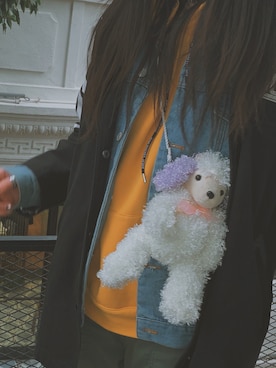 「NBA（エヌビーエー）のアイテム（ジャケット/アウター）」を使った、樱桃口乐さん（レディース・170cm）の冬コーディネート