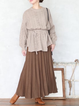 「Silky（シルキー）のアイテム」を使った、silkyさん（レディース・165cm）の秋コーディネート