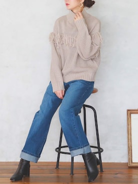 「Silky（シルキー）のアイテム」を使った、silkyさん（レディース・165cm）の秋コーディネート