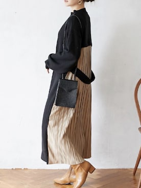 「Silky（シルキー）のアイテム」を使った、silkyさん（レディース・165cm）の冬コーディネート