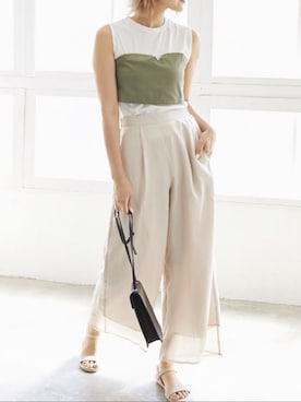 「Silky（シルキー）のアイテム」を使った、silkyさん（レディース・165cm）の夏コーディネート