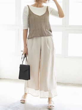 「Silky（シルキー）のアイテム」を使った、silkyさん（レディース・165cm）の夏コーディネート