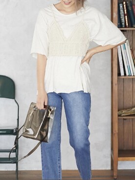 「Silky（シルキー）のアイテム」を使った、silkyさん（レディース・165cm）の夏コーディネート