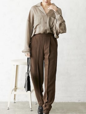 「Silky（シルキー）のアイテム」を使った、silkyさん（レディース・165cm）の秋コーディネート