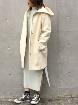 「STUDIOUS（ステュディオス）のアイテム（その他アウター）」を使った、momocoさん（レディース・163cm）の秋コーディネート