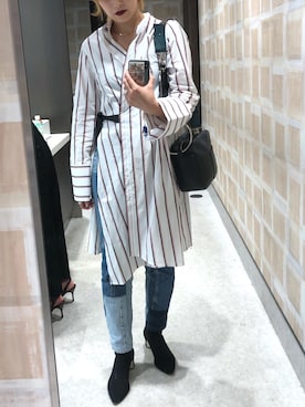 「ANDERSSON BELL（アンダースンベル）のアイテム（トップス）」を使った、momocoさん（レディース・163cm）の秋コーディネート