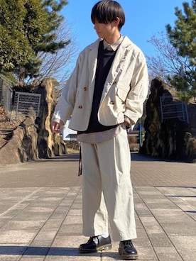 ベストを使った 白パンツ のメンズ人気ファッションコーディネート ユーザー その他ユーザー Wear