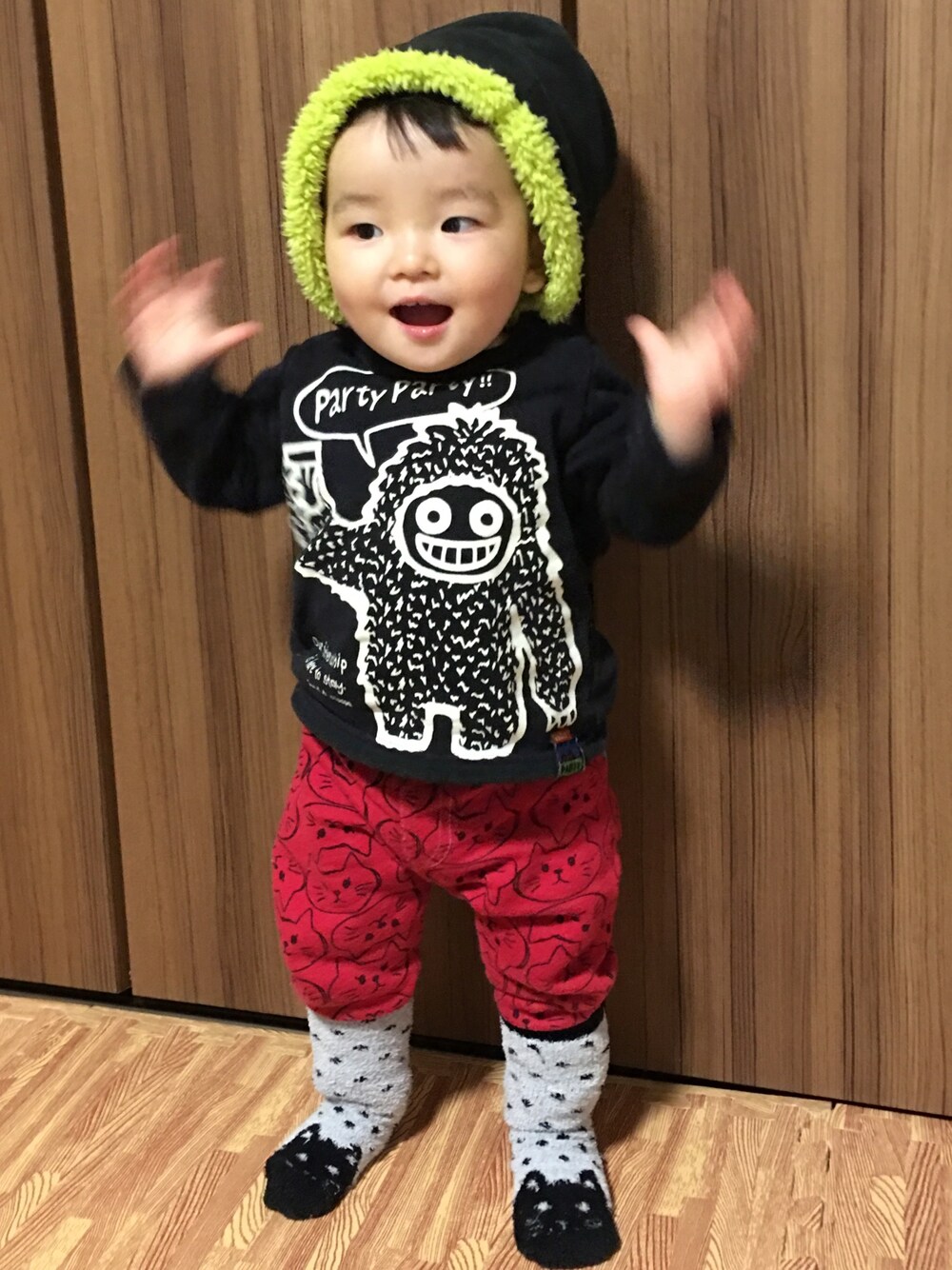 「保育園コーデ」｜「いないいないのアイテム（その他、その他）」を使った、nana⭐︎🌙さん（キッズ・70cm）の春コーディネートの1枚目の写真