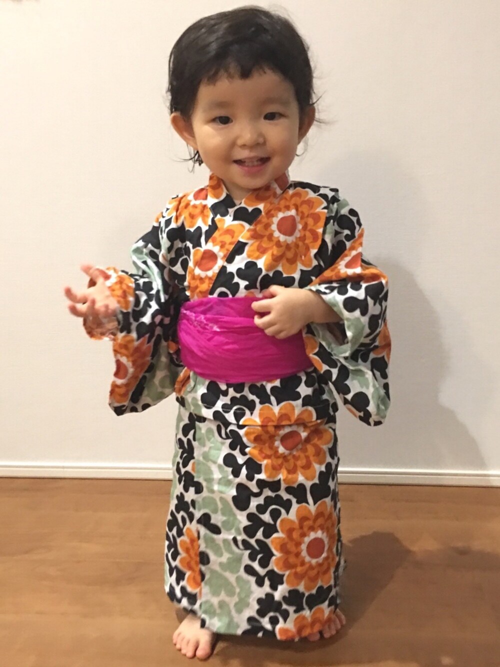 「浴衣」｜「浴衣ゲットのアイテム（浴衣、その他）」を使った、nana⭐︎🌙さん（キッズ・80cm）の夏コーディネートの1枚目の写真