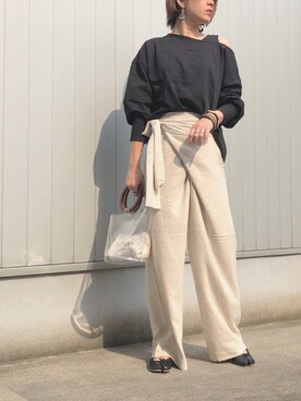 「MEDE19F（メデジュウキュウ）のアイテム（Tシャツ/カットソー）」を使った、sao_87wdさん（レディース・162cm）の春コーディネート