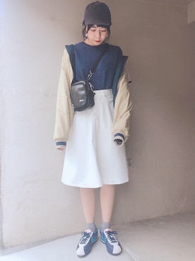 「Lee（リー）のアイテム（スカート）」を使った、yumemsさん（レディース・160cm）の秋コーディネート