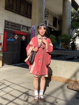 「WEGO（ウィゴー）のアイテム（ヘアバンド）」を使った、Stephenさん（レディース・150cm）の秋コーディネート