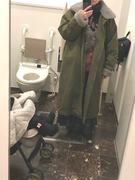 「SCALA（スカラ）のアイテム（スウェット）」を使った、マンゴーパインソースさん（レディース・158cm）の冬コーディネート