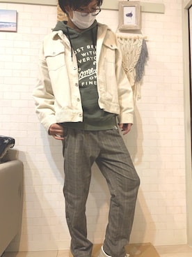 「ZIP FIVE（ジップファイブ）のアイテム（デニムジャケット）」を使った、kibecchiさん（メンズ・170cm）の春コーディネート