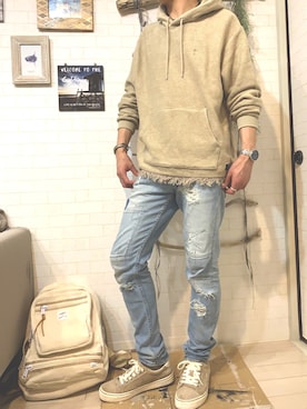 「anello（アネロ）のアイテム」を使った、kibecchiさん（メンズ・170cm）の夏コーディネート